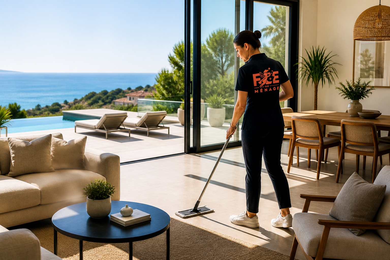 Intérieur impeccable d'une villa à Marseille
